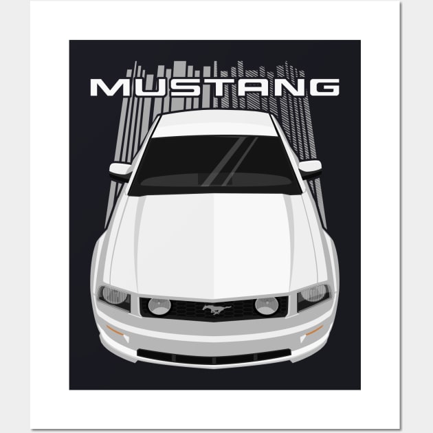 Mustang GT 2005-2009 - White Wall Art by V8social